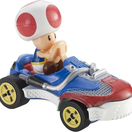 Hot Wheels GBG30 Mario Kart 1:64 Die-Cast Toad with Sneeker Vehicle