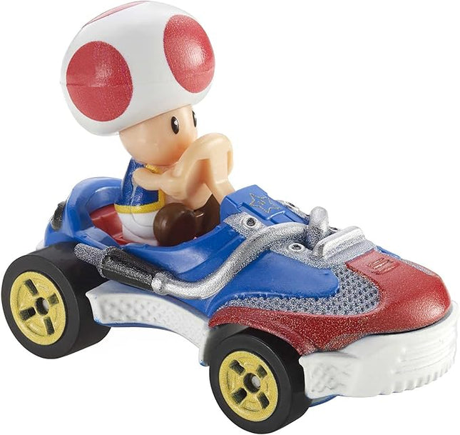 Hot Wheels GBG30 Mario Kart 1:64 Die-Cast Toad with Sneeker Vehicle