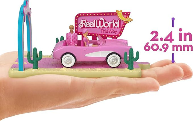 Barbie Mini BarbieLand The Movie Vehicle Collection, Includes 8 1.5-inch Dolls & 4 Vehicles Inspired by The Film (Amazon Exclusive)