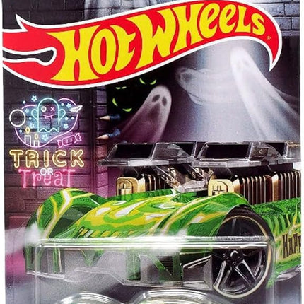 Hot Wheels Mattel 2022 Halloween Die‑Cast 5‑Vehicle Collector’s Set, Haunted Graphics & Glow Effects, 1:64 Scale, DXT91-956E, Ages 3+