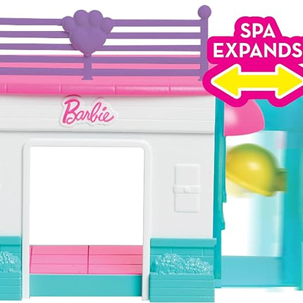 Barbie Pets Spa Day Playset, 8 Piece Connectible Playset with Pet Figures and Accessories, Kids Toys for Ages 3 Up by Just Play