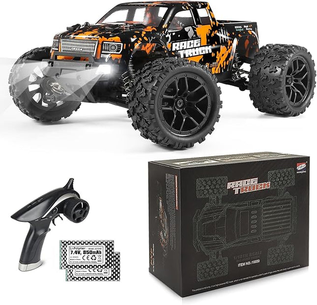 HAIBOXING 1:18 Scale RC Monster Truck 18859 36km/h Speed 4X4 Off Road Remote Control Truck,Waterproof Electric Powered RC Cars All Terrain Toys Vehicles with 2 Batteries,Xmas Gifts for Kid and Adults