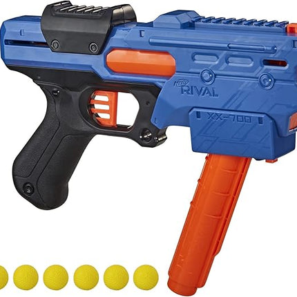 Nerf Rival Finisher XX-700 Blaster - Quick-Load Magazine, Spring Action, Includes 7 Official Rival Rounds - Team Blue