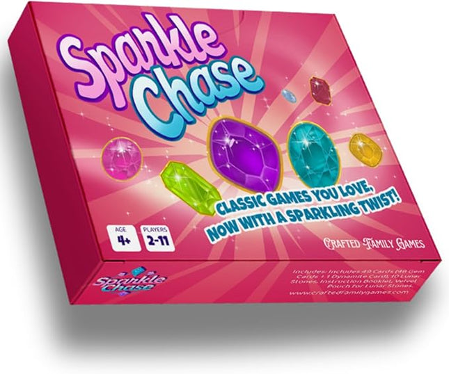 Sparkle Chase – Fast-Paced Family Card Game | Spoons and Old Maid Games | 3 Games in 1 | Fun for Kids & Adults | Matching, Strategy & Action | Great for Game Nights & Parties | 2-11 Players
