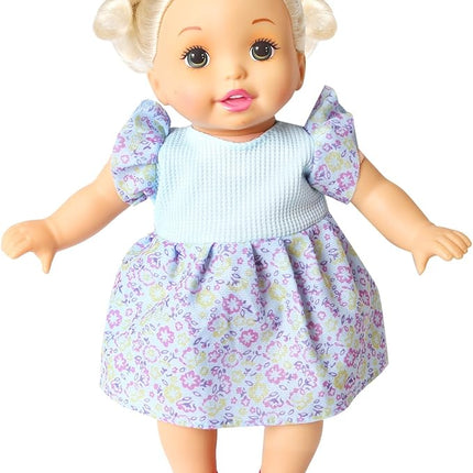 BOBO clothes Set of 6 For 12-14-16 Inch Alive Lovely Baby Doll Clothes Dress Outfits Costumes Dolly Pretty Doll Cloth Handmade Girl Christmas Birthday Gift (16)