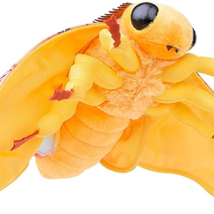 Head Hawkmoth Plush, Simulation Hawkmoth Stuffed Animals -10 inches, Moth Plushie Model Collction, for Moth Lovers, Kids, Yellow，S