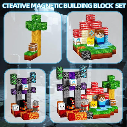 100pcs Magnetic Blocks Magnetic Building Blocks Set, Kids Sensory Toy for Toddlers STEM Learning, Stacking Magnets for Kids