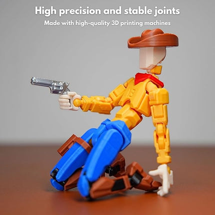 Cowboy t13 Action Figure｜Assembly Completed｜ 3D Printed Dummy 13 for Collectors｜Lucky 13 Gift for Childrens
