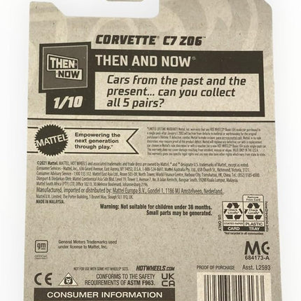 Hot Wheels Corvette C7 Z06, Then and Now 1/10 [Gray] 193/250