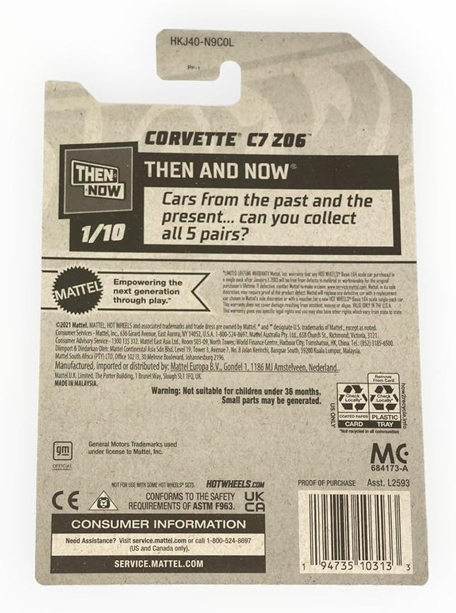 Hot Wheels Corvette C7 Z06, Then and Now 1/10 [Gray] 193/250