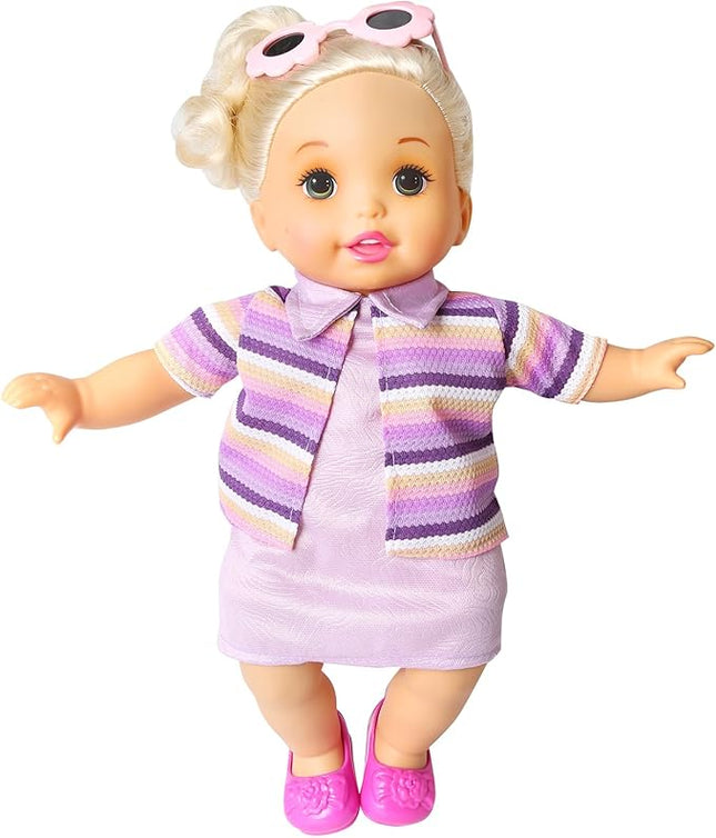 BOBO clothes Set of 6 For 12-14-16 Inch Alive Lovely Baby Doll Clothes Dress Outfits Costumes Dolly Pretty Doll Cloth Handmade Girl Christmas Birthday Gift (16)