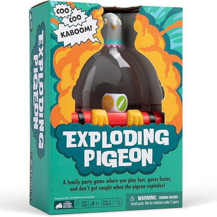 Exploding Kittens Presents Exploding Pigeon – Hilarious Fast-Paced Party Game for Families, Kids, Teens & Adults – Ages 7+ – 3+ Players – Perfect for Game Night