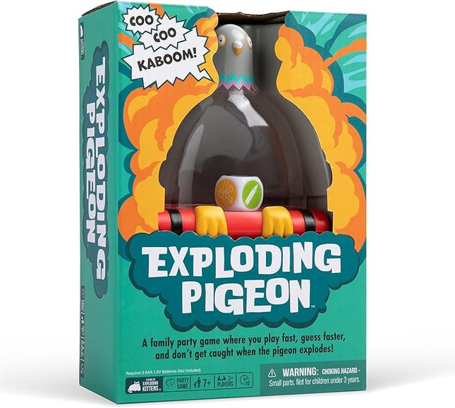Exploding Kittens Presents Exploding Pigeon – Hilarious Fast-Paced Party Game for Families, Kids, Teens & Adults – Ages 7+ – 3+ Players – Perfect for Game Night