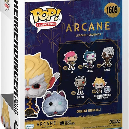 Funko POP TV: Arcane LOL– Heimerdinger with Poro - Arcane: League of Legends - Collectable Vinyl Figure - Gift Idea - Official Merchandise - for Kids & Adults - TV Fans - Model Figure for Collectors