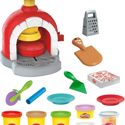 Play-Doh Kitchen Creations Pizza Oven Playset with 6 Cans & 8 Accessories, Back to School Classroom Supplies, Play Food & Cooking Toys, Preschool Toys, Ages 3+