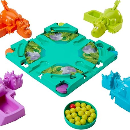 Hasbro Gaming Hungry Hungry Hippos Dino Edition Board Game, Pre-School Game for Ages 4 and Up; for 2 to 4 Players (Amazon Exclusive)