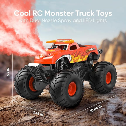 Waterproof Monster Truck Toys 1:16 Amphibious Remote Control Car All Terrain Off-Road Pickup Truck 4WD RC Cars Toys for 8 9 10 11 12 Year Old Boys Girls Gifts