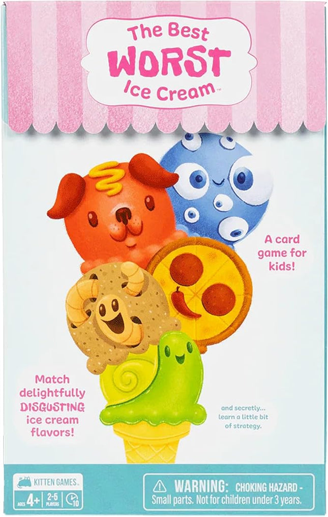 Exploding Kittens The Best Worst Ice Cream 2-5 Players - Ages 4+ - 10 Minutes to Play - Ice Cream Matching Picture Game - Kid Friendly Card Game, Family Game Night, Engaging Kids Game