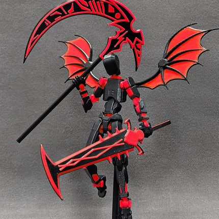T13 Action Figures Set (Assembly Completed) Lucky 13 Action Figure,3D Printed Robot 13 Action Figure, Dummy 13 Set, for Collectors Desktop Decorations, Red