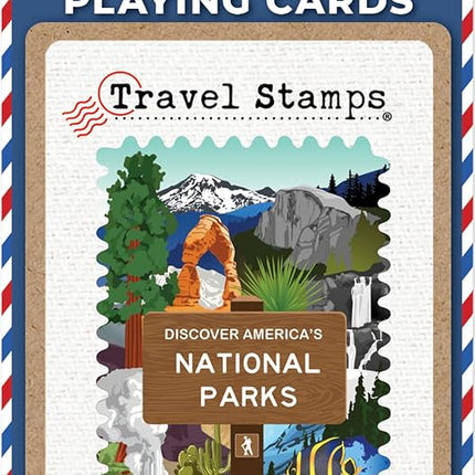 Masterpieces National Parks Travel Stamps Playing Cards - 54 Card Deck for Adults