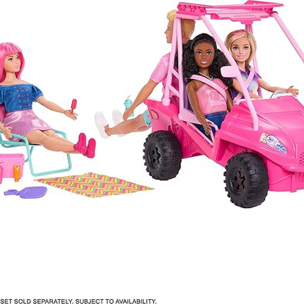 Barbie Mysteries: Beach Detectives Playset with Beach Buggy Toy Car & 10+ Accessories, Including Beach Chair & Towel