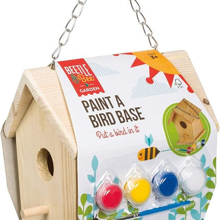 Beetle & Bee Paint A Bird Base, Backyard Birdhouse Kit, Bird House Painting Kit for Kids, DIY Arts & Crafts Gardening For Kids & Teens, Boys & Girls