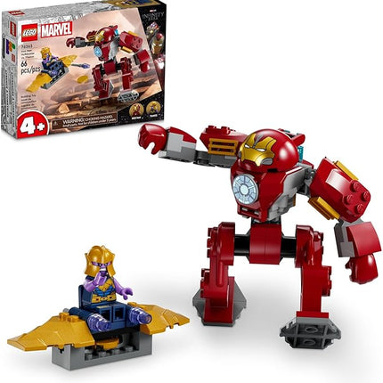 LEGO Marvel Iron Man Hulkbuster vs. Thanos 76263 Building Toy Set with Thanos and Iron Man Figures, Hulkbuster Toy with Posable Mech for Super Hero Battle Action, Fun Marvel Toy for Kids Ages 4 and Up