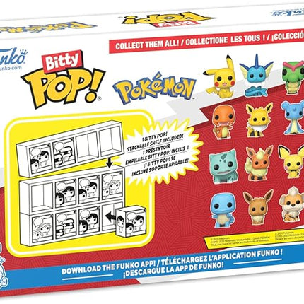 Funko Pop! Bitty: Pokemon - Squirtle, Eevee, Growlithe, and Psyduck - 0.9 Inch (2.2 Cm) Collectable - Stackable Display Shelf Included - Gift Idea - Party Bags Stocking