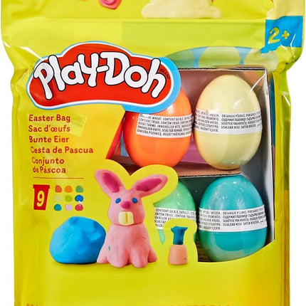 Play-Doh Easter Eggs Bag 9 Pack, 2 Ounces Each, Assorted Colors, Preschool Crafts for Kids 2 Years and Up, Easter Basket Toys