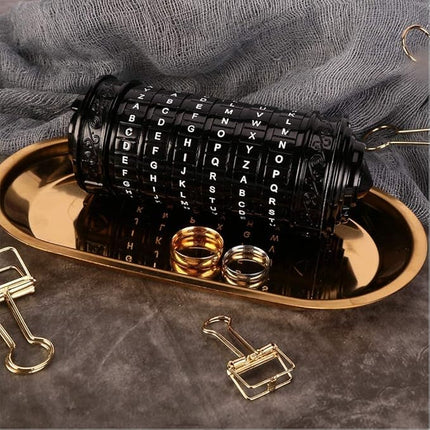 Cryptex Da Vinci Code Mini Cryptex Lock Puzzle Boxes with Hidden Compartments Anniversary Valentine's Day Romantic Birthday Gifts for Her Gifts for Girlfriend Box for Men