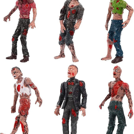 Zerodeko 12 PCS Toy Zombie Action Figures with Movable and Detachable Joints, Mini Zombie Figurines for Presents, Decoration, and Party Favors
