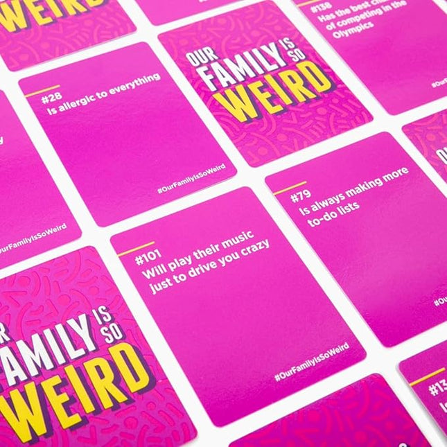 DSS Games Our Family is So Weird - A Fun Family Party Card Game to Decide Who’s Most Likely to Idea for Kids, Adults & Groups | Halloween | Great for Conversation Starters, Family Game Night