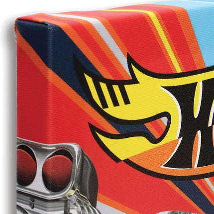 Mattel Hot Wheels Color Burst Gallery Wrapped Canvas Wall Decor - Fun Hot Wheels Picture for Kids' Bedroom or Play Room