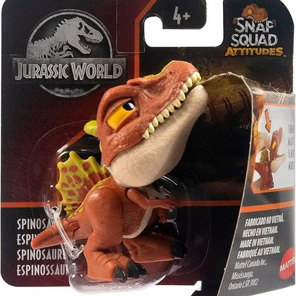 Jurassic World 2022 Snap Squad Attitudes Set of 4 Figures (Tyrannosaurus Rex, Spinosaurus, Mosasaurus, Stegosaurus) from GXW58-956C Release