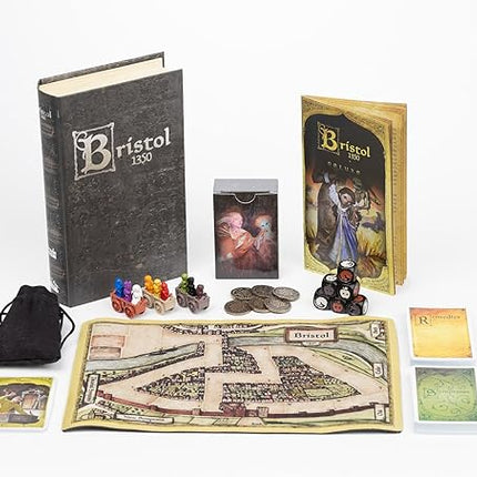 Bristol 1350 Board Game of Strategy Deluxe Version, Deceit, and Luck for 1-9 Players