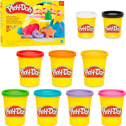 Play-Doh 9 Pack Favorite Color Set, Assorted Colors, 2 & 4 Ounce Modeling Compound Cans, Kids Arts & Crafts, Back to School Gifts & Prizes, Preschool Toys, Ages 2+ (Amazon Exclusive)