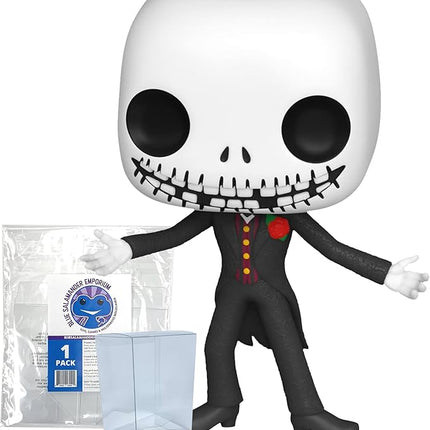 Blue Salamander Emporium Protective Case Bundled with Vinyl Figure – The Nightmare Before Christmas 30th Anniversary – Formal Jack Skellington Funko Pop #1381