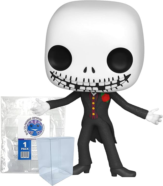 Blue Salamander Emporium Protective Case Bundled with Vinyl Figure – The Nightmare Before Christmas 30th Anniversary – Formal Jack Skellington Funko Pop #1381
