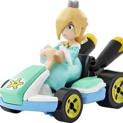 Hot Wheels Mario Kart Track Set & Toy Car, Piranha Plant Slide Playset with First-Appearance Yoshi Kart Vehicle & Gravity Launcher