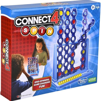 Hasbro Gaming Connect 4 Spin Game, Features Spinning Connect 4 Grid, 2 Player Board Games for Family and Kids, Strategy Board Games, Ages 8 and Up