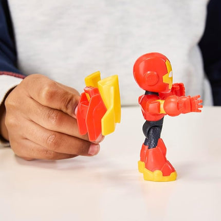 IRON MAN AND HIS AWESOME FRIENDS Marvel Iron Racer Action Figure & Toy Vehicle, 3-Inch Action Figures, Super Hero Toys for Kids, Ages 3+