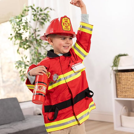 Melissa & Doug Fire Chief Role Play Costume Dress-Up Set