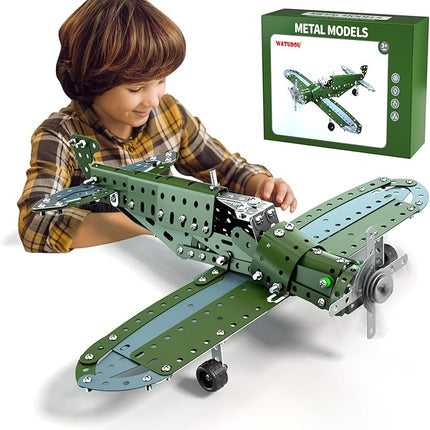 Model Airplane STEM Building Projects Toys - DIY Building STEM Projects Toys for Kids Boys Girls Ages 8-12-16, Assembly Science Kit Model Plane Birthday Gift Toys for Kids Boys 8 9 10 11 12 Years Old