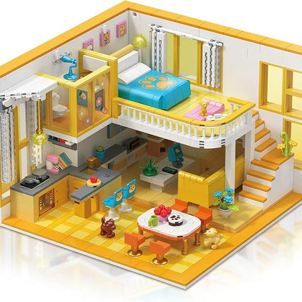 Friends House Building Block Set, Pets Collection Small Brick Model Set, Creative Mini Toy Building Sets, Children’s Day Birthday for Teens Kids Boys Girls 8+, 1048 PCS