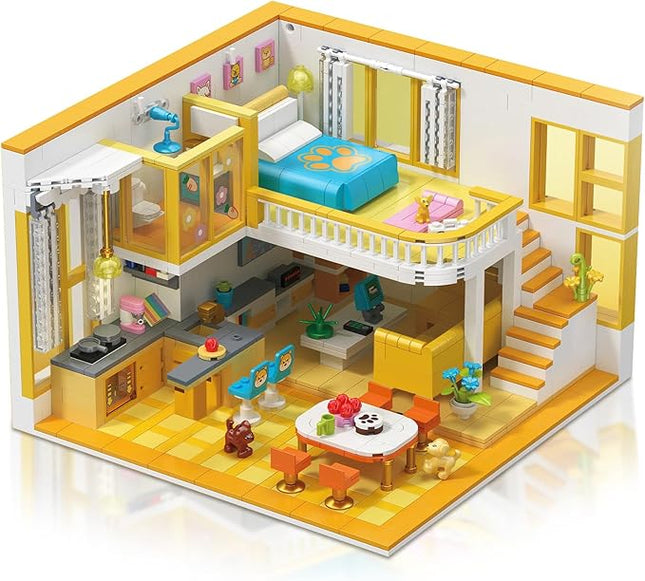 Friends House Building Block Set, Pets Collection Small Brick Model Set, Creative Mini Toy Building Sets, Children’s Day Birthday for Teens Kids Boys Girls 8+, 1048 PCS