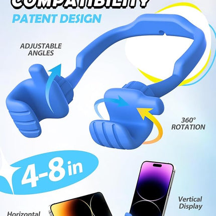 Stocking Stuffers for Teens Boys Men: Cell Phone Stand Flexible Thumbs Up Lazy Cellphone Holder for Desk Hand Funny Christmas Ideas Gifts for Women Adults Husband Him Kids Dad Cool Stuff Gadgets