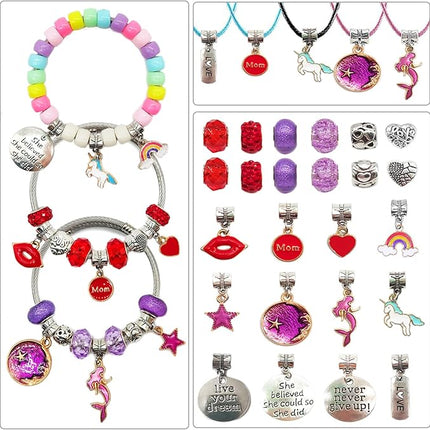 leitait Girls Toys Bracelet Making Kit - 3000pcs Charm Jewelry Making Kit Supplies,Easter Basket Stuffers,Unicorn/Mermaid Crafts Birthday Christmas Gifts for Girls Ages 5 6 7 8 9 10 11 12 Years Old