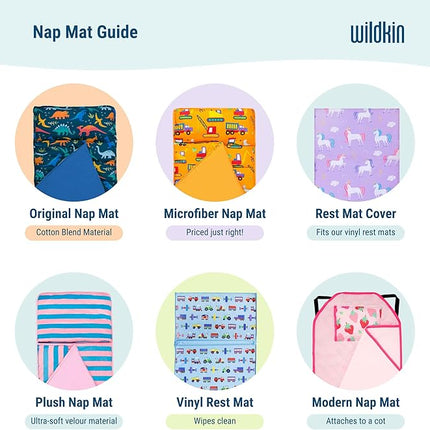 Wildkin Kids Original Nap Mat – Cozy Kids Sleep Mat with Pillow, Ideal for School & Travel - Out of This World