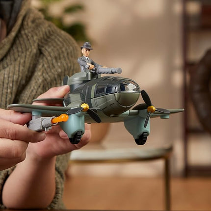 Indiana Jones Worlds of Adventure Doctor Jürgen Voller with Plane Action Figure Set, 2.5-inch, Action Figures for Kids Ages 4 and Up
