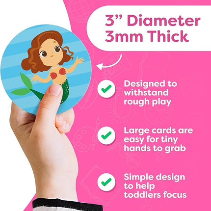 Mermaid Toys for Girls 4-6 Matching Game - Memory Game for Kids - Girls Toys 4-5 - Mermaid Gifts - 4 Year Old Girl Birthday Gifts - Kids Games Preschool Educational Toys